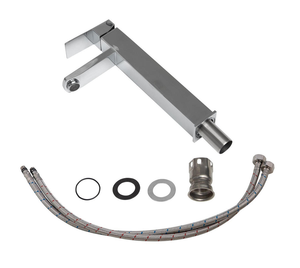 WASCHTISCHARMATUR Pasco XL Chrom - Chromfarben, Metall (10/25/5cm) - Badplaats