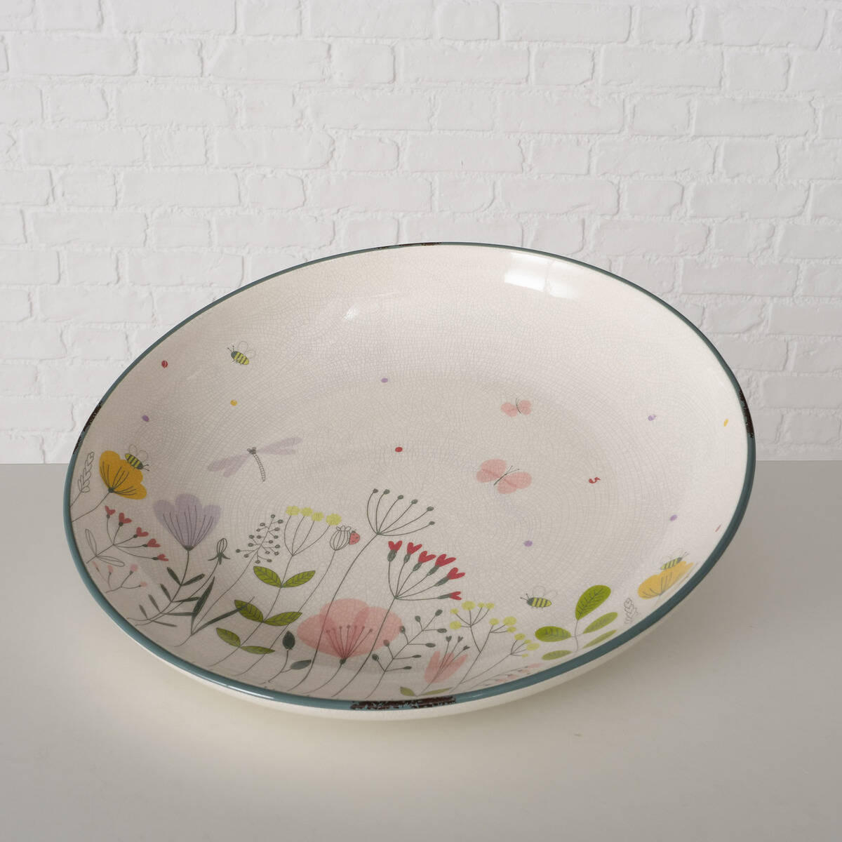 TELLER Florina 2er-Set - Multicolor, Keramik (38cm) - Boltze Home