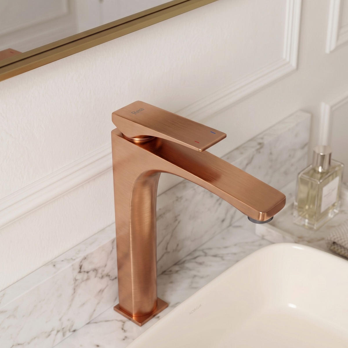 WASCHBECKENARMATUR Premium Rea Joe Brush Copper High - Kupferfarben, Metall (4.5/28.5/17.5cm) - REA