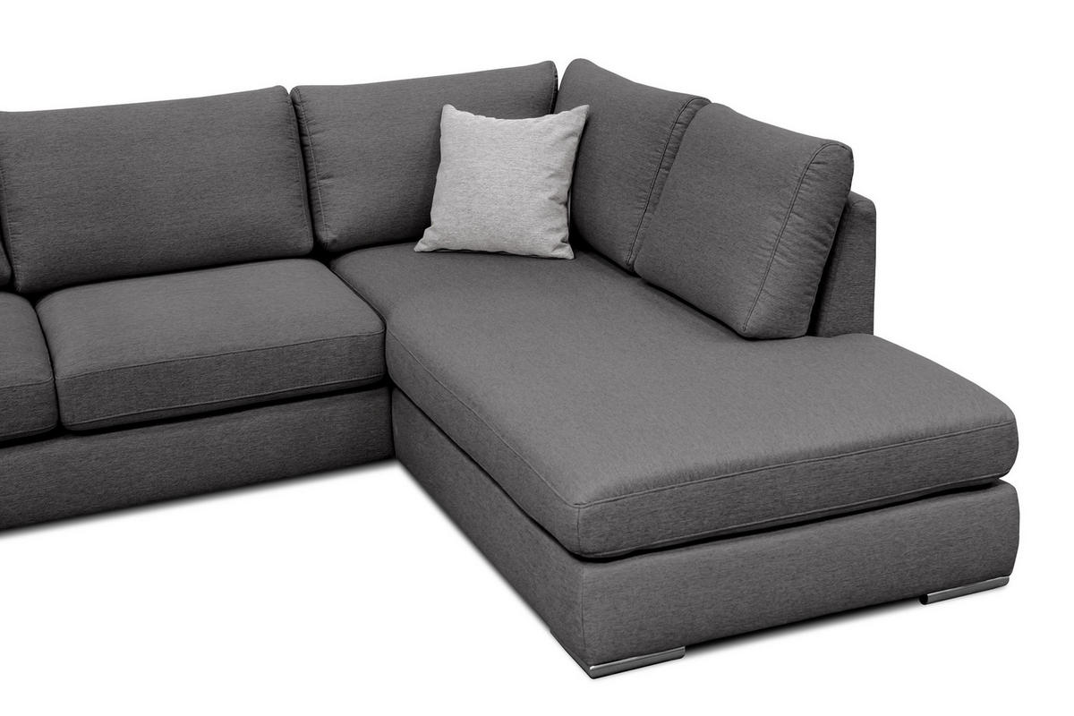 ECKSOFA OTTO 5-Sitzer, dunkelgrau - Dunkelgrau, Holzwerkstoff/Textil (279/219cm) - Courtois Laville