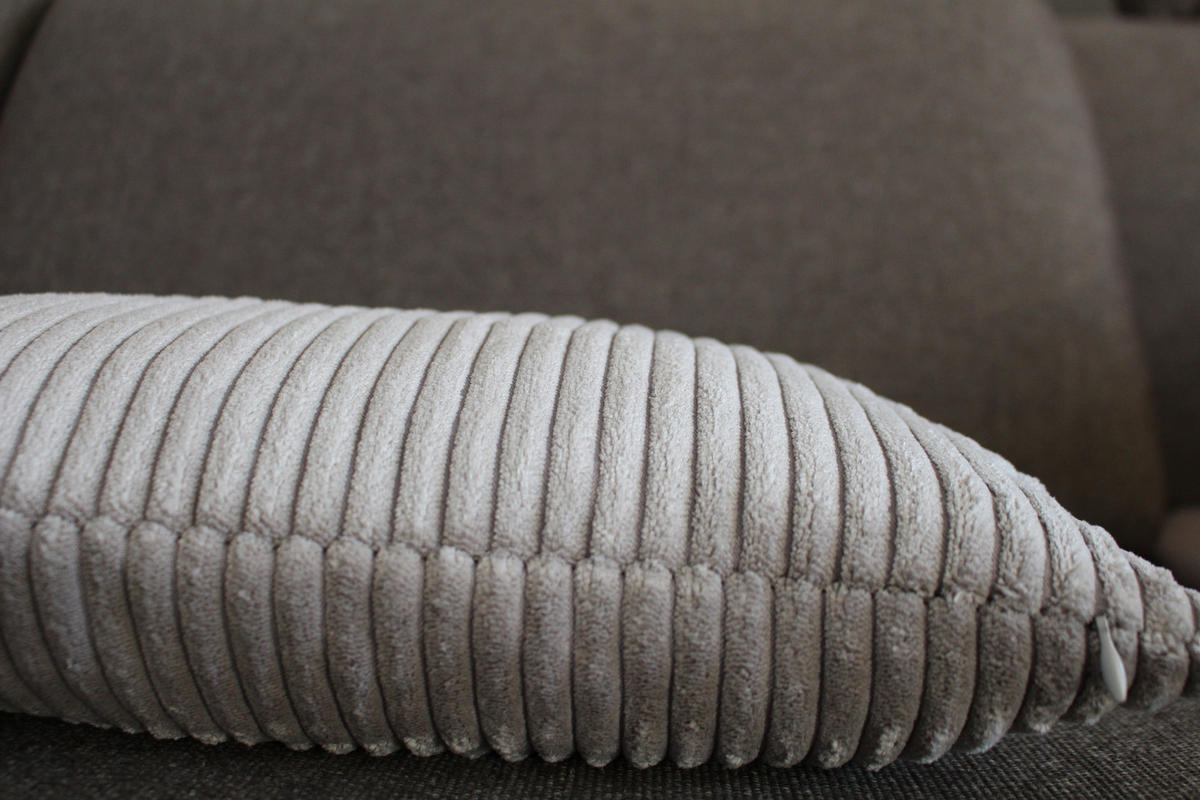 KISSENHÜLLE Shara Cord Look grau - Grau, Textil (45/45cm) - Magma Heimtexx