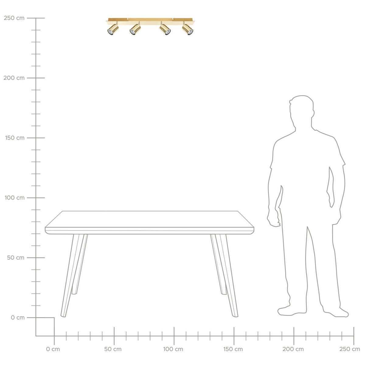 WANDLEUCHTE 2er-Set Tigris 12/13/13 cm - Goldfarben, Metall (70/17/8cm) - Beliani