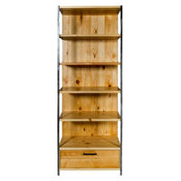 REGAL aus Kiefernholz für das Wohnzimmer - Eichefarben, Holz (70/180/40cm) - Rawood Furniture