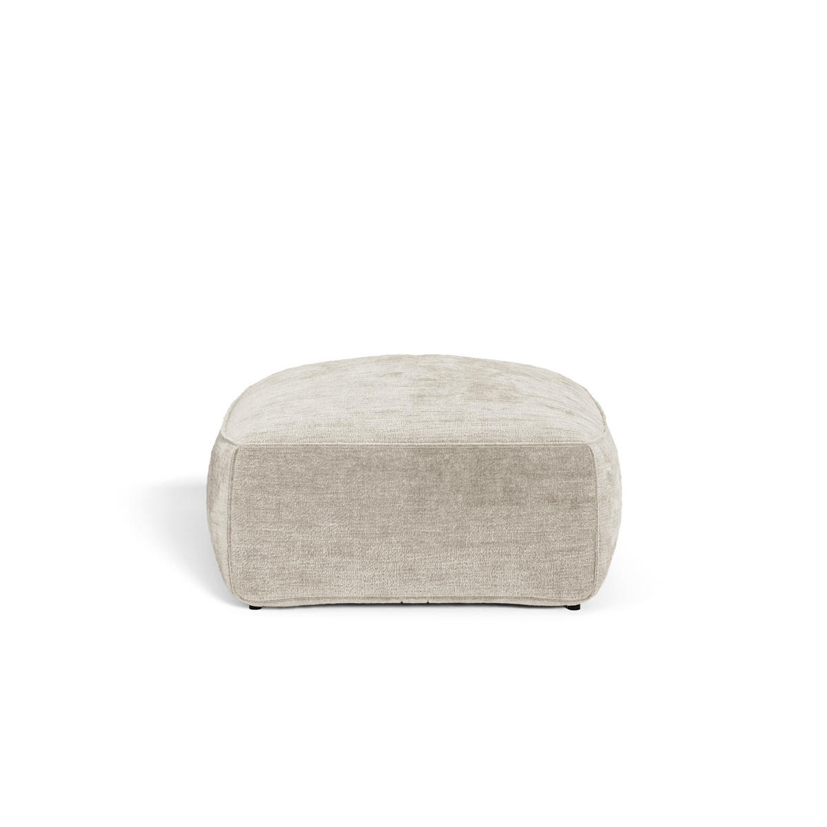 POUFS LOMI Geprägter Samt Taupe 75cm - Taupe, Textil (75/44.5/75cm) - Premium Interiors