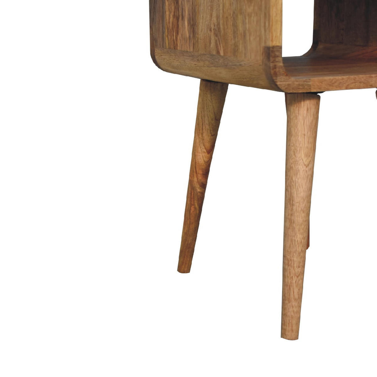 NACHTTISCH mit einer Schublade - Eichefarben/Messingfarben, Holz/Metall (30/55/30cm) - Artisan Furniture