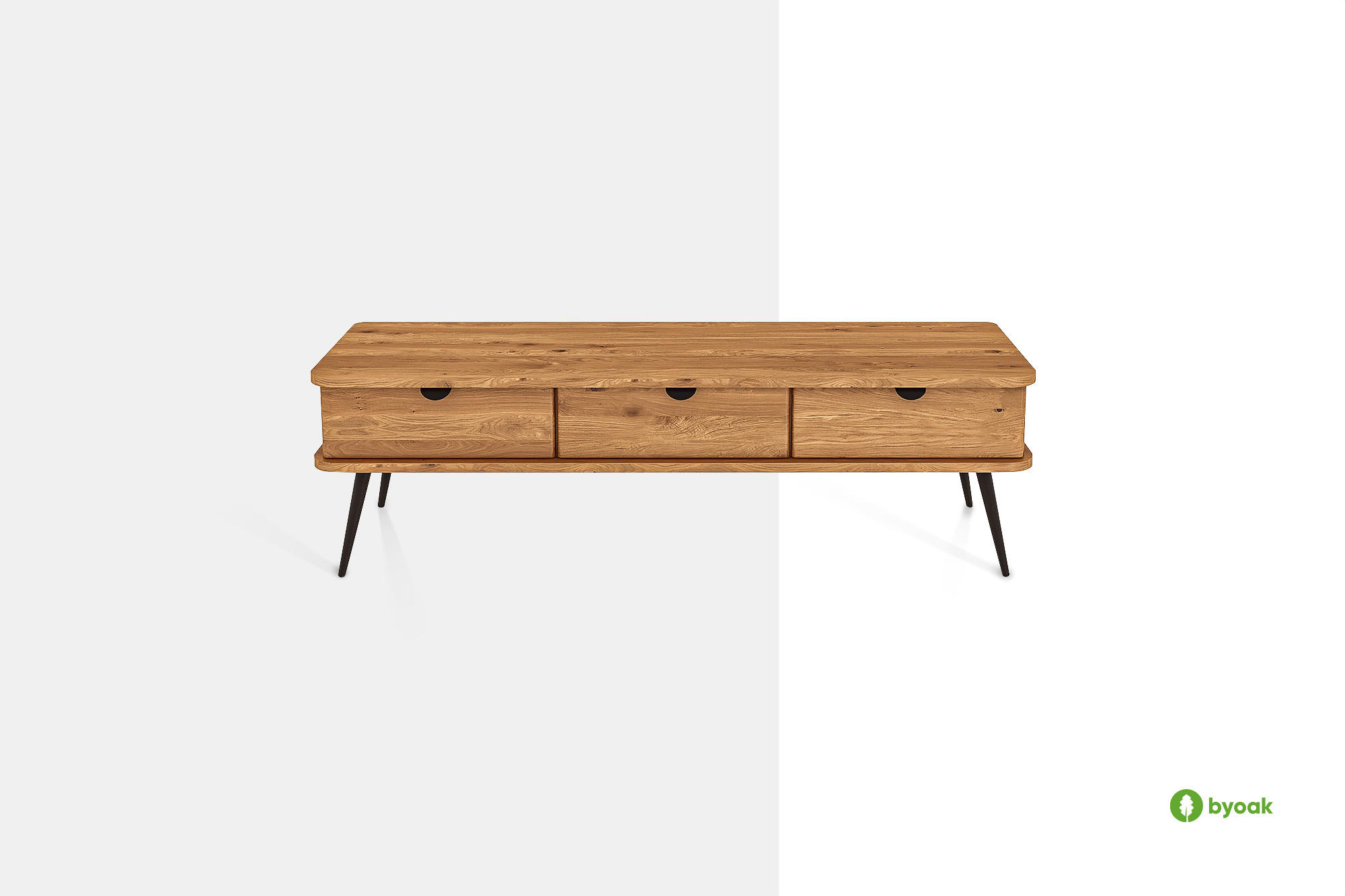 LOWBOARD LINA Kernbuche - Kernbuche, Holz (144/42/46cm) - byoak