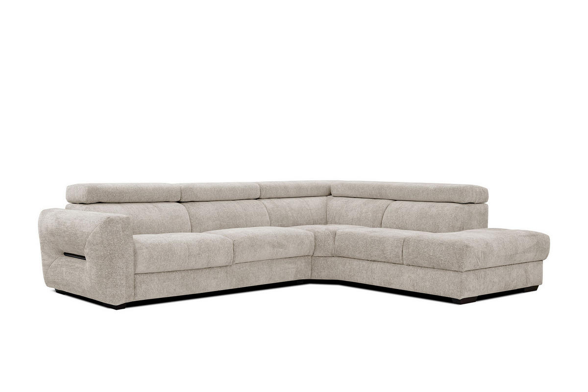 ECKSOFA CALVERA 5-Sitzer, ecru - Ecru, Holzwerkstoff/Textil (298/239cm) - Courtois Laville