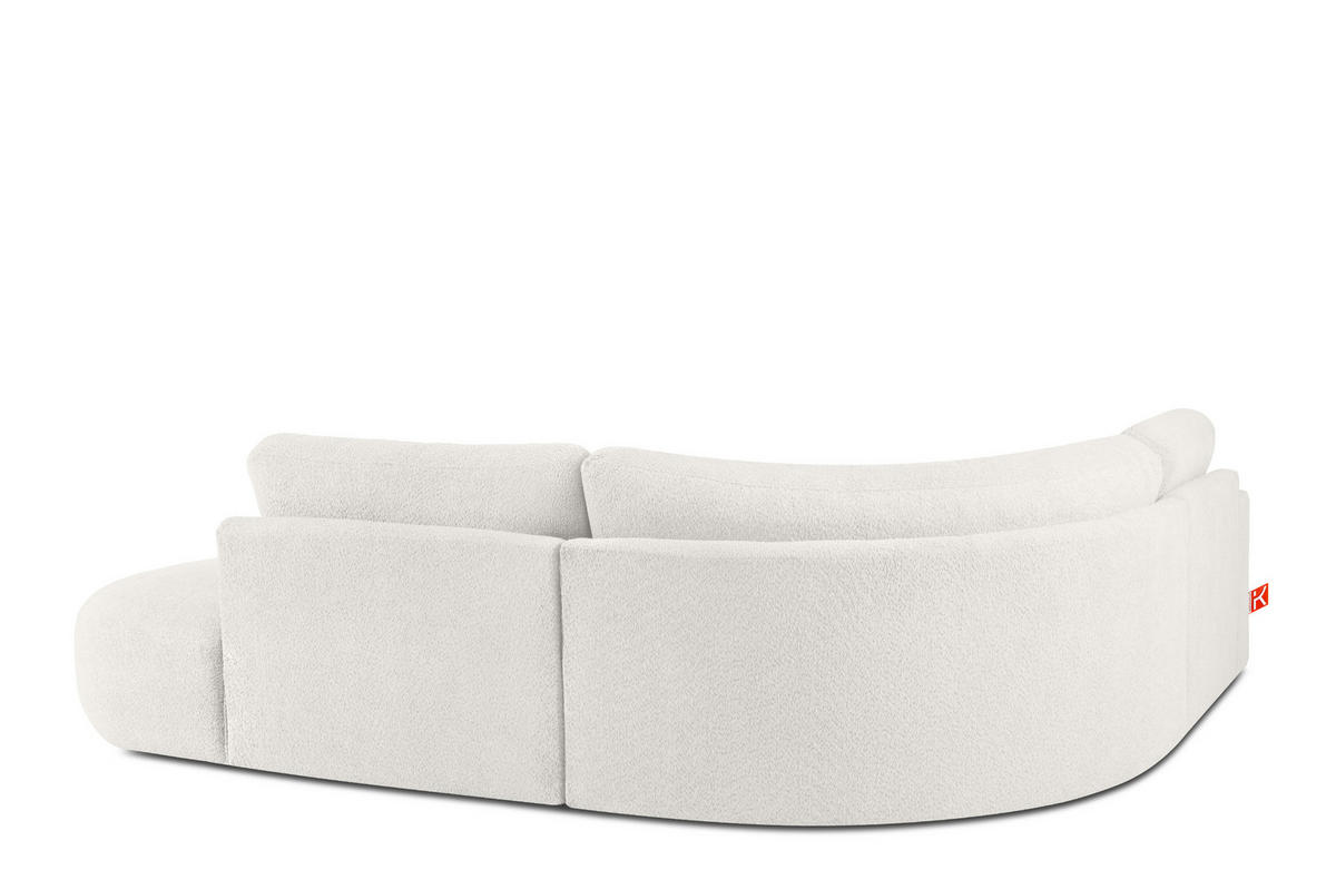 ECKSOFA RECHTS ZUCCO, Ecru - Ecru, Holz/Holzwerkstoff (224/293cm) - KONSIMO®