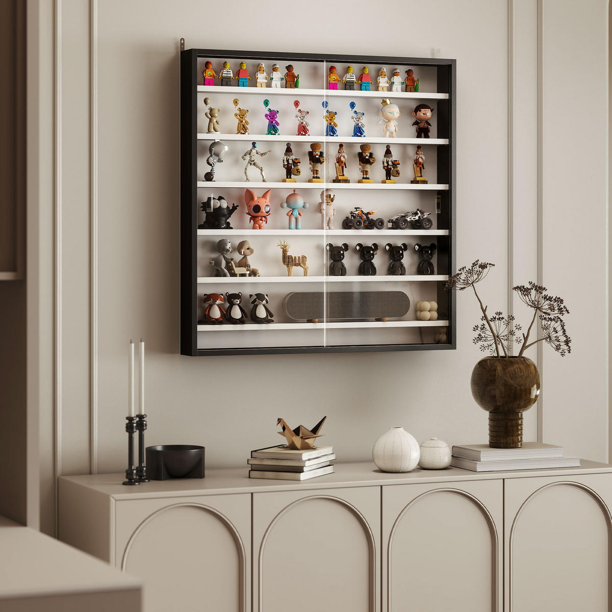 BÜCHERREGAL 80/9,5/83 cm Schwarz - Brombeere, Karton (80/83/9.5cm)