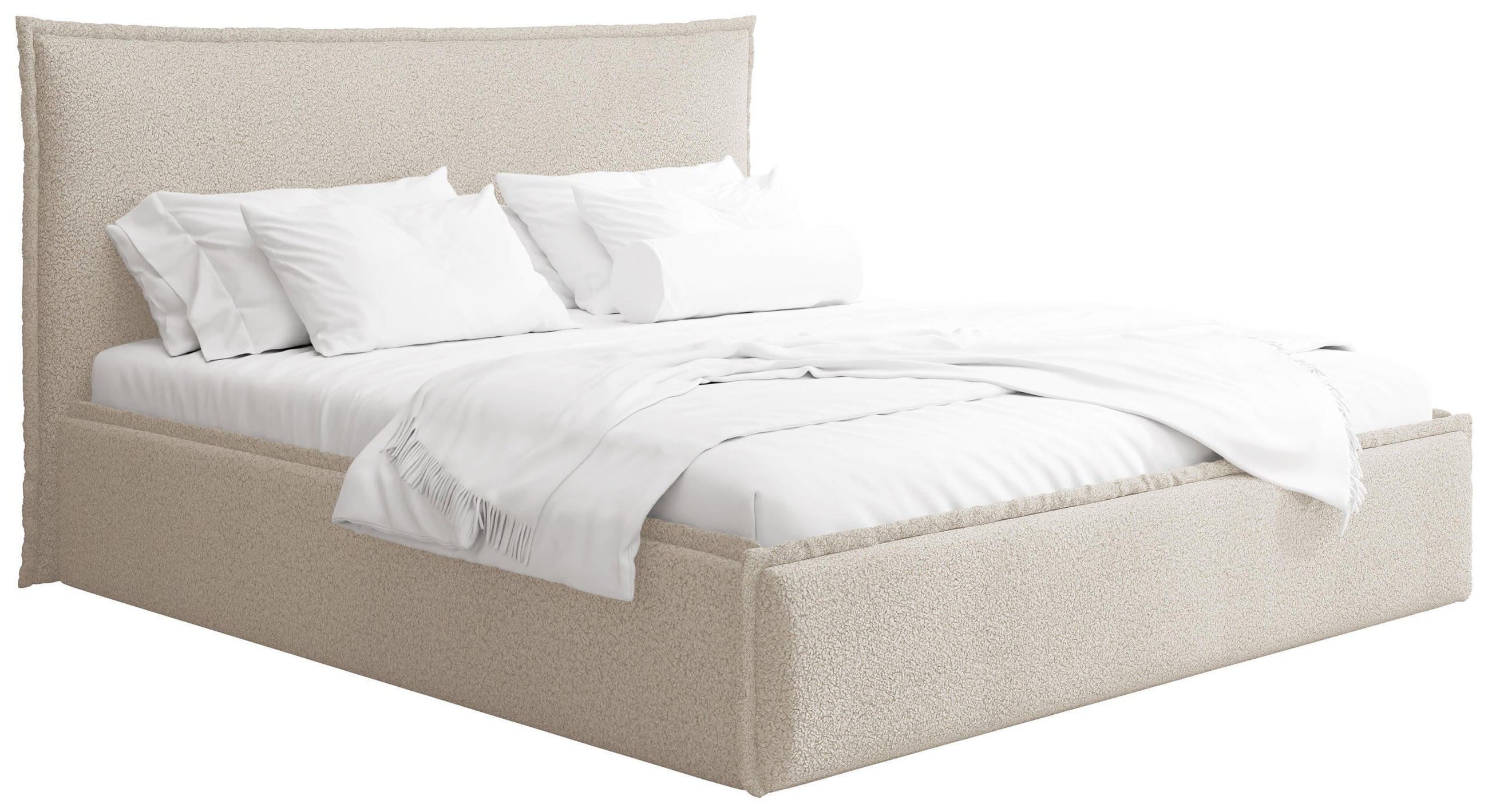 WFL Group Polsterbett Beige 200x200 cm
