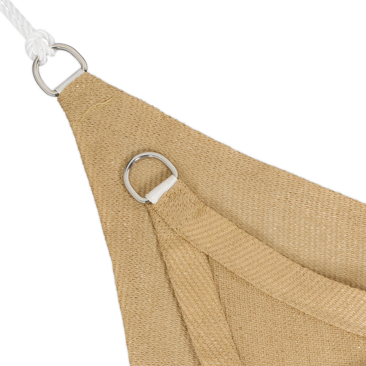 SONNENSEGEL - Beige, Kunststoff/Metall (400/200cm) - Relaxdays