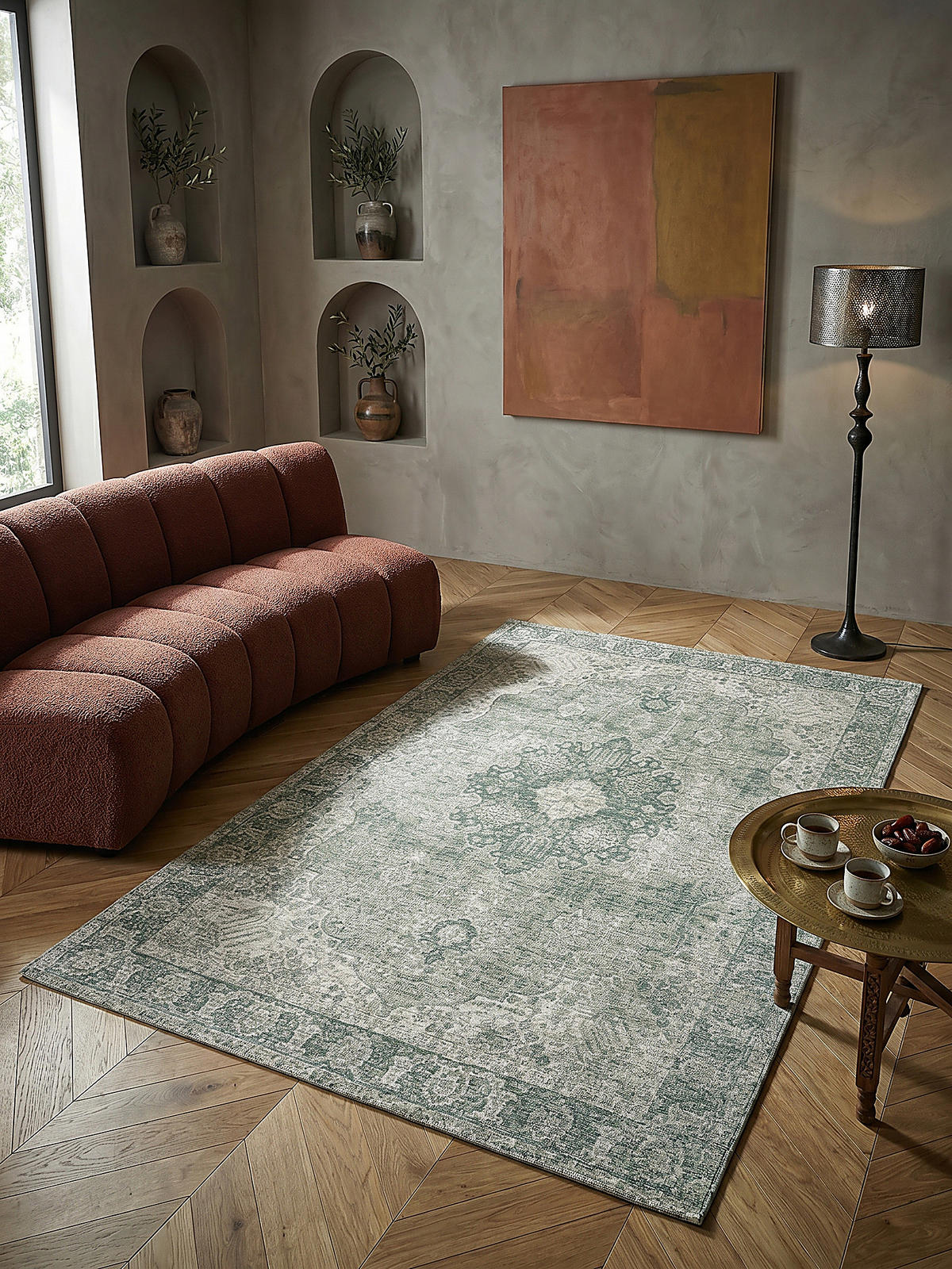TEPPICH COQUET 155/230 cm - Grün, Textil (230/155cm) - KADIMA DESIGN