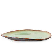 FLACHER TELLER PRIMA, Salbeigrün - Salbeigrün, Keramik (36/37/3cm) - KONSIMO®