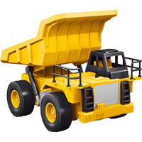RC-KIPPLASTER Auto mit USB Ladefunktion Akku und Fernbedienung Ideal für Kinder Steuerbar in alle Richtungen Stabile Ladefläche - Gelb, Kunststoff (13.5/19.5/10.5cm) - Northpoint