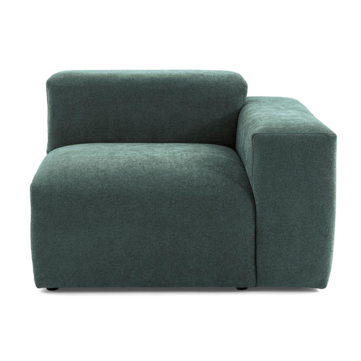 3-SITZER modulares Sofa HEAVEN SET 1 Links, Breite 255 cm Webstoff Dunkelgrün - Dunkelgrün/Schwarz, Holz/Kunststoff (255/71/102cm) - Muffo