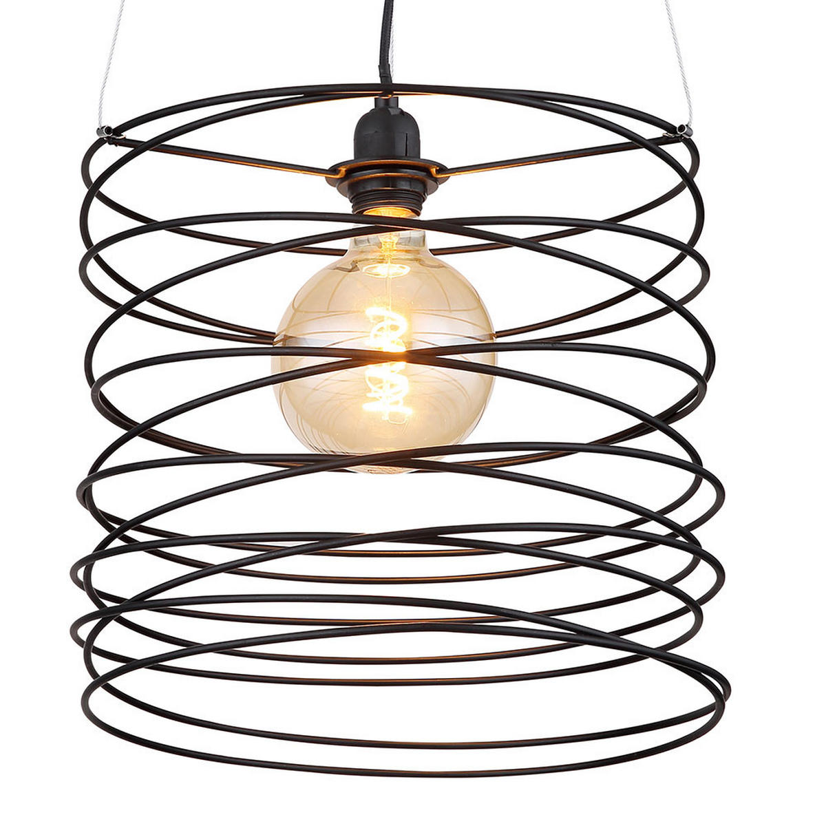 LED HÄNGELEUCHTE Metall Schwarz matt - Schwarz, Metall (35/35/128cm) - Globo Lighting