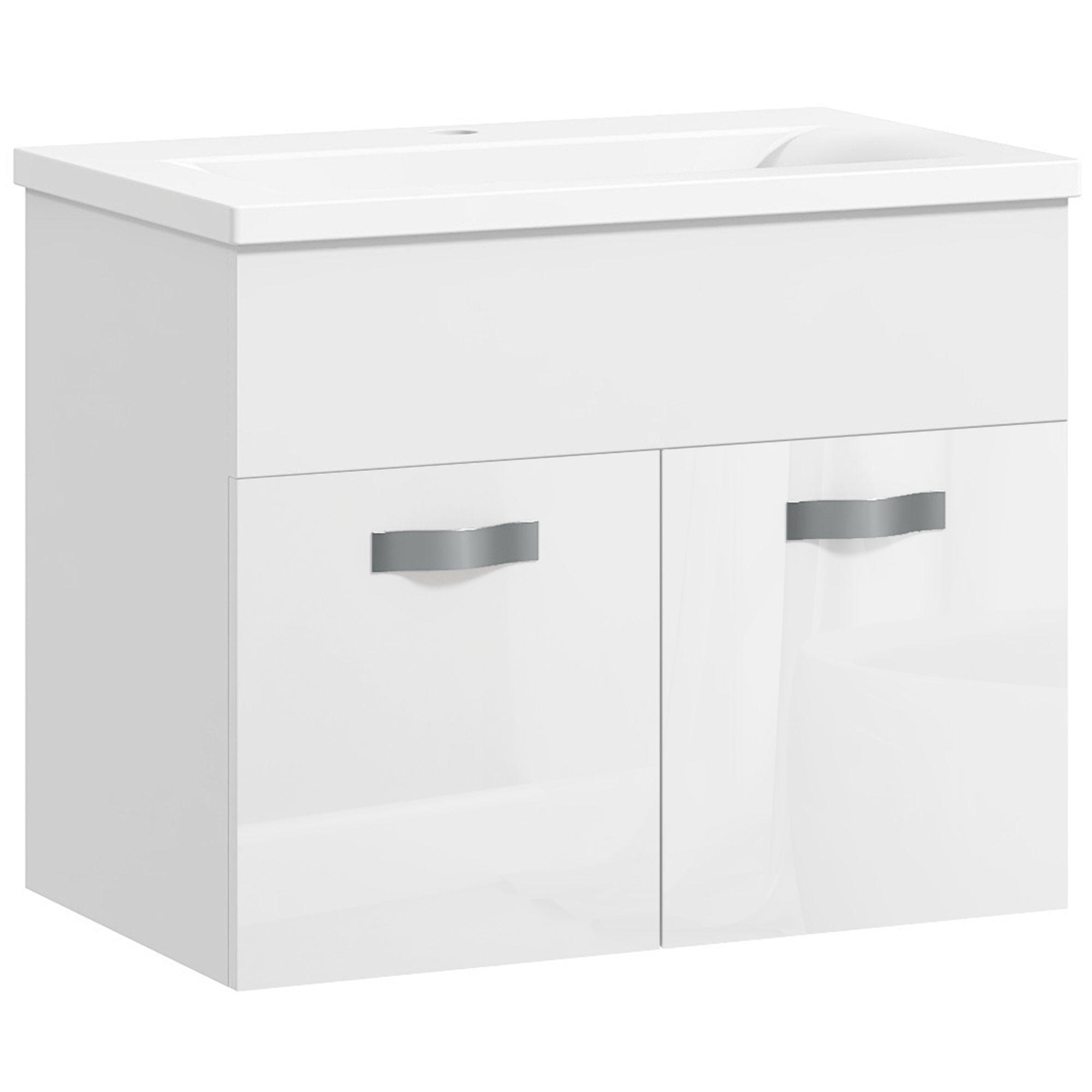 HÄNGESCHRANK Glänzend weiß 1 Stück - Weiß, Kunststoff (61/50/40cm) - GiPP