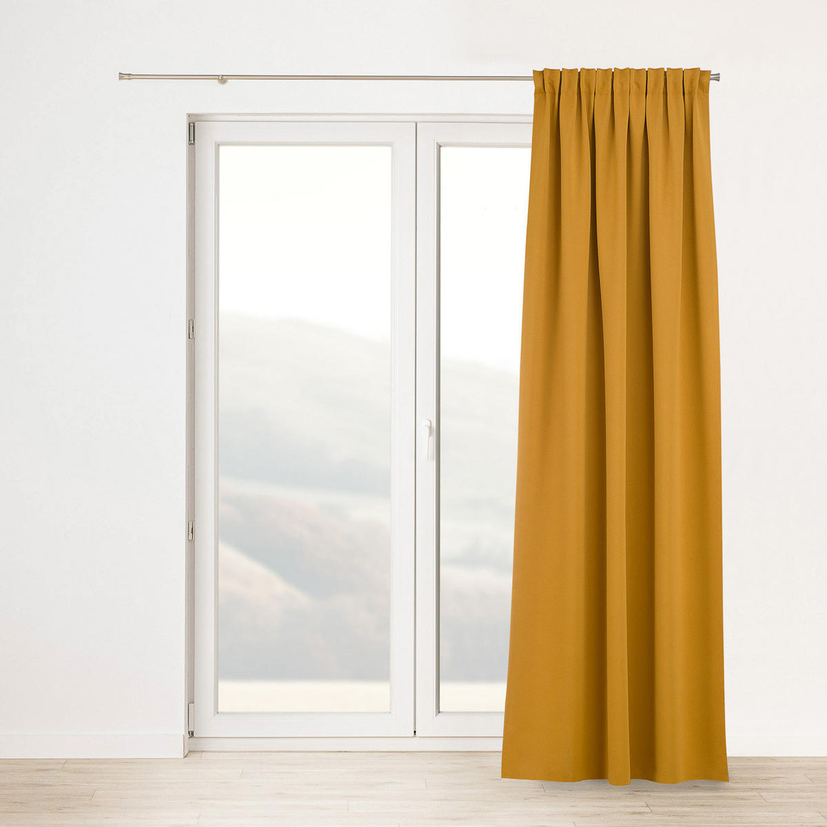 VERDUNKELUNGSVORHANG mit Schlaufenband 140x280 cm honiggelb - Gelb, Textil (140/280/1cm) - Dekoria