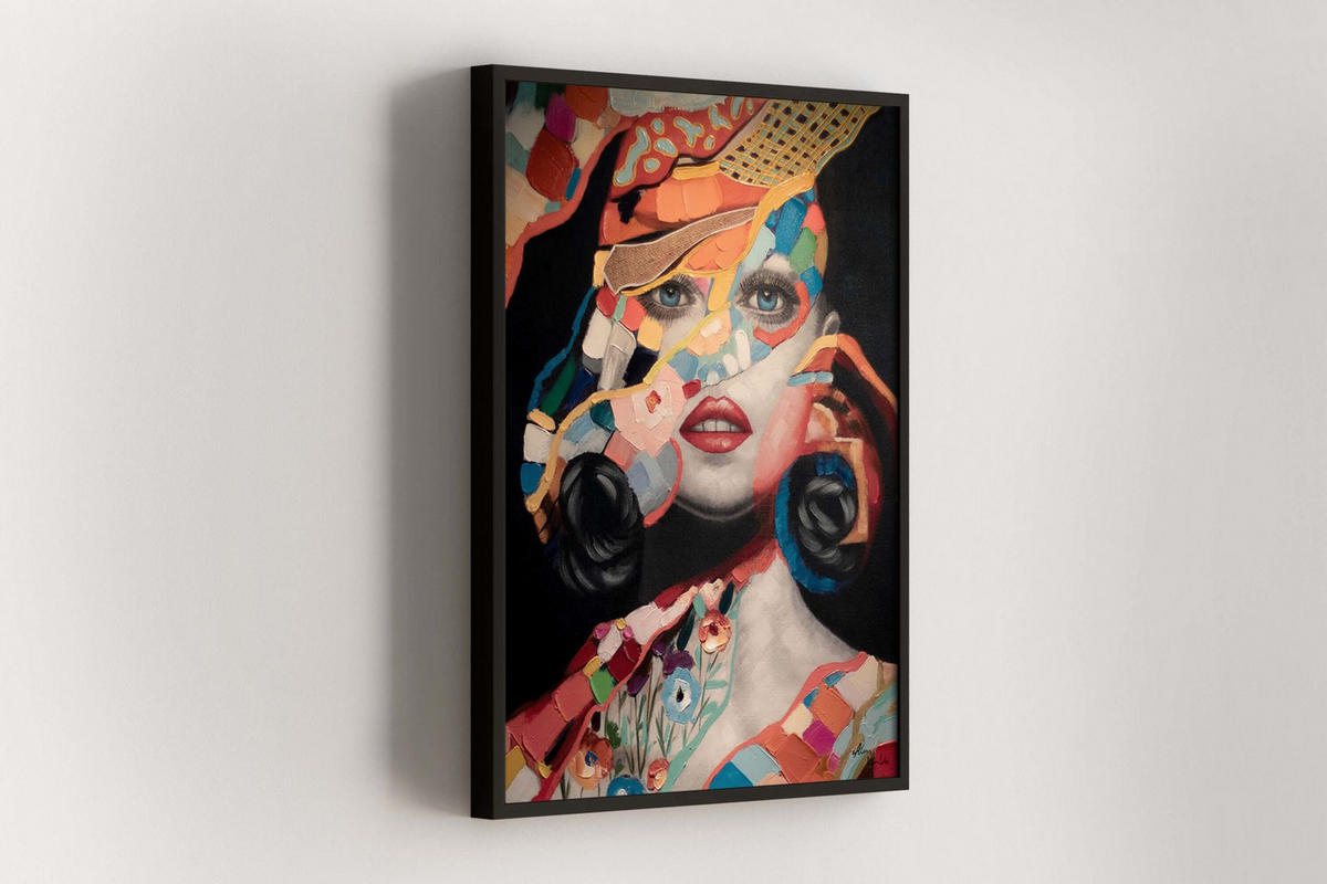 ULJANA SLIKA 75/100 cm, Životinje - višebojno, tekstil/drvo (75/100cm) - KUNSTLOFT