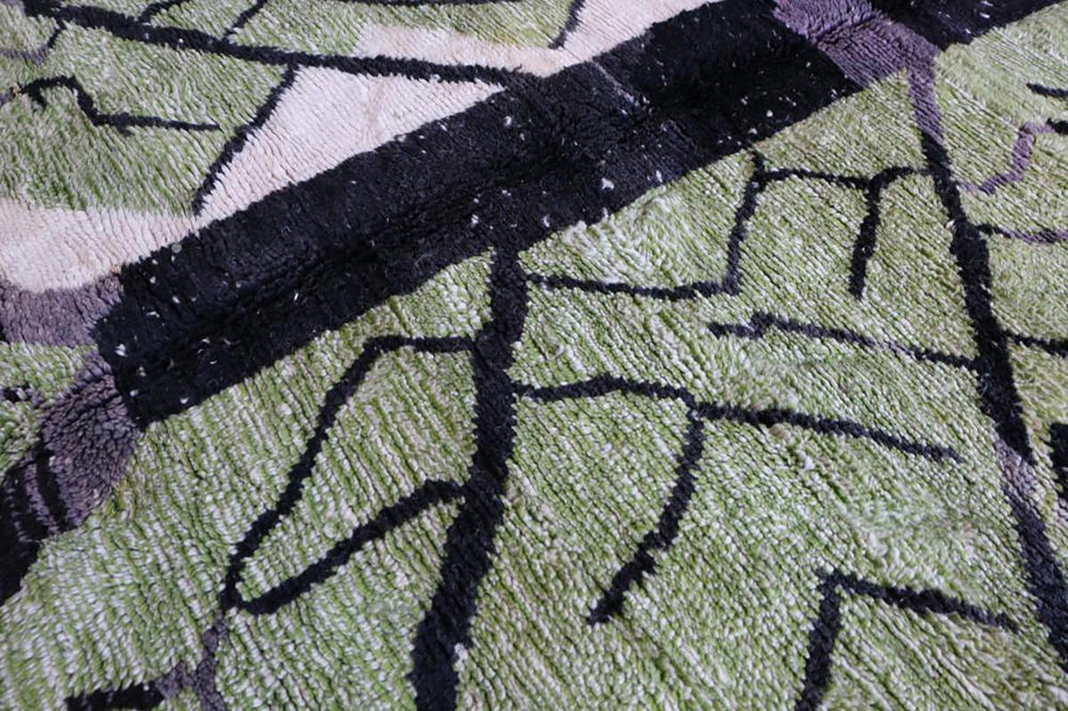 BERBERTEPPICH aus Marokko aus reiner Wolle 200x 300 cm - Grün, Naturmaterialien (200/300cm) - AFK Living