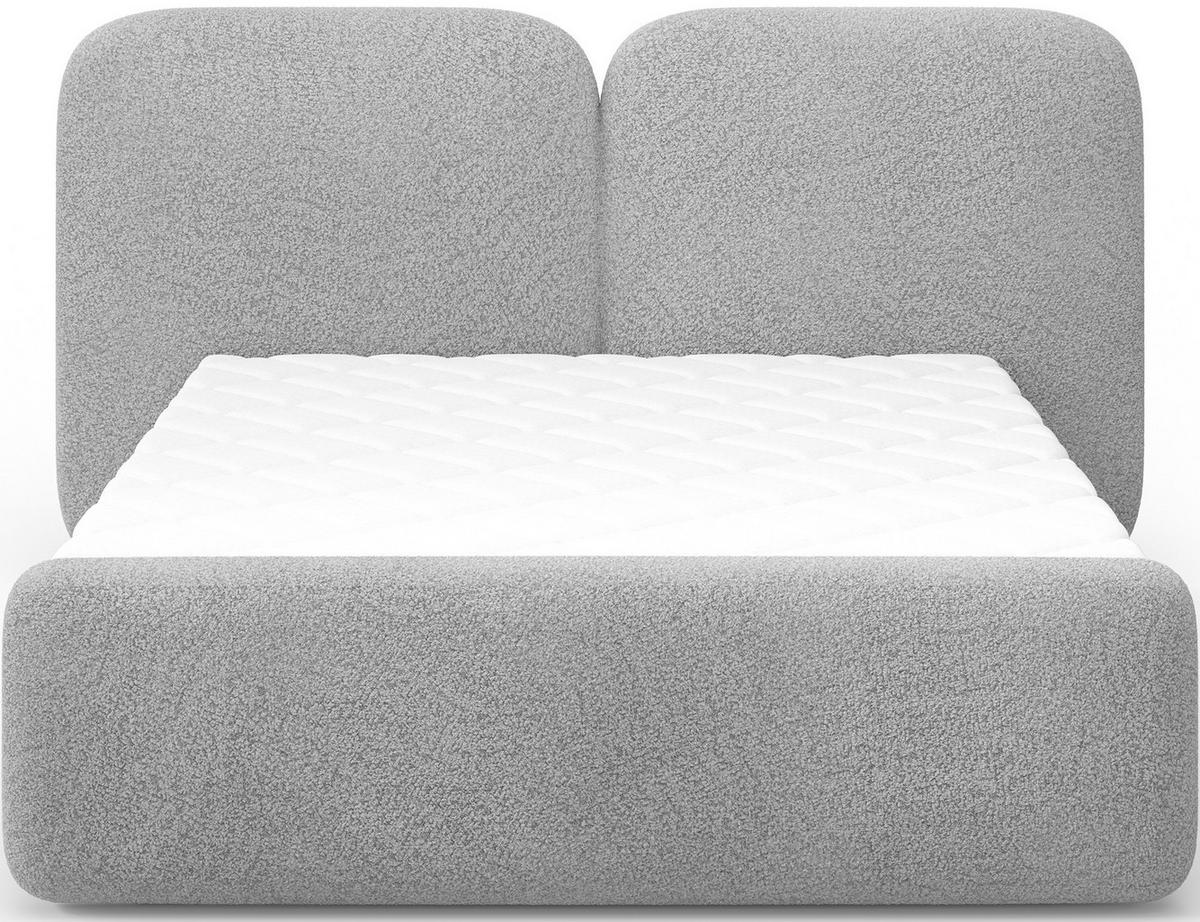 POLSTERBETT Ollival 140x200 cm mit Bettkasten und Metallrahmen – Modernes Designbett ohne Matratze - Grau, Kunststoff (140/200cm) - Wohnideebilder