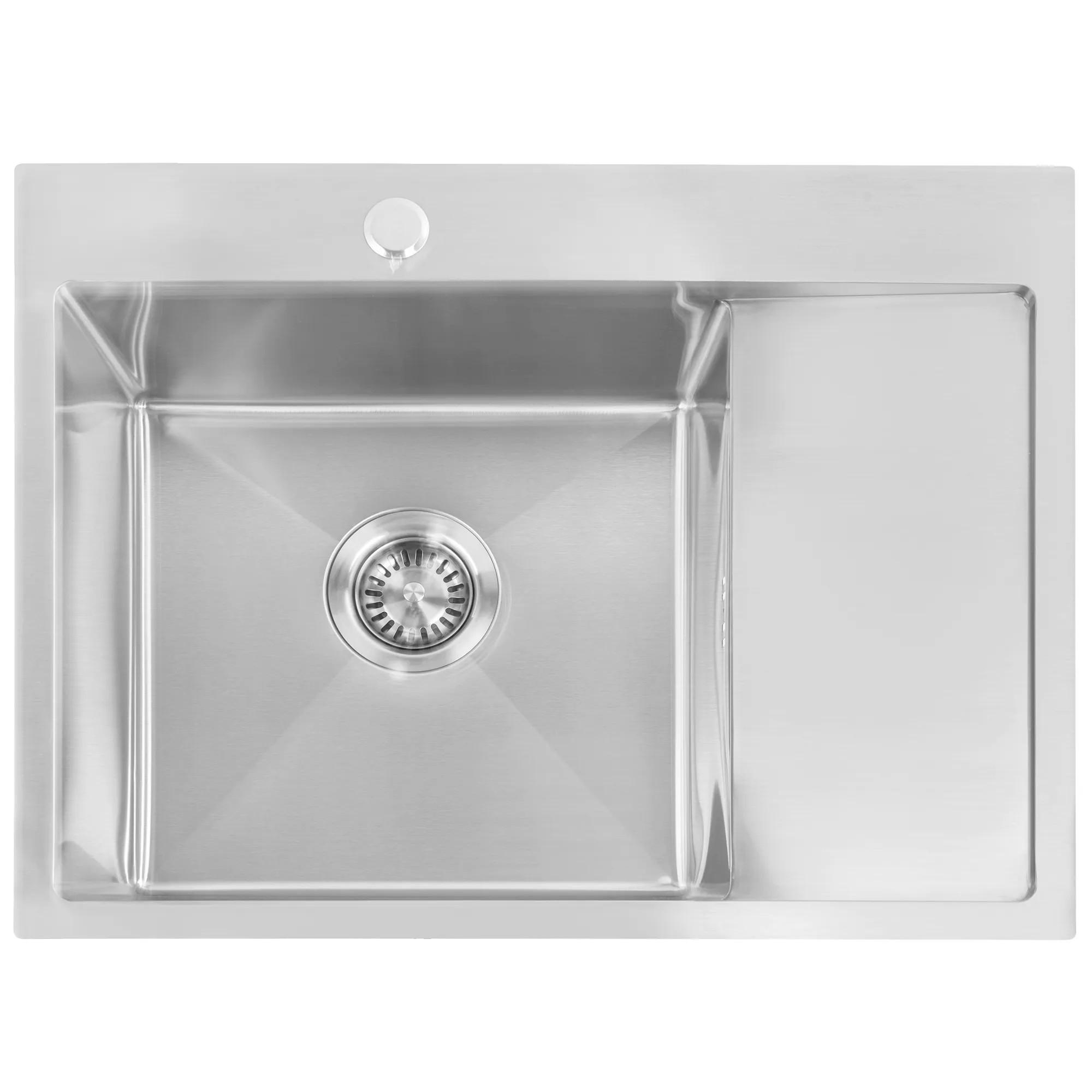 REA Edelstahlspüle Nickel 48x19x62 cm
