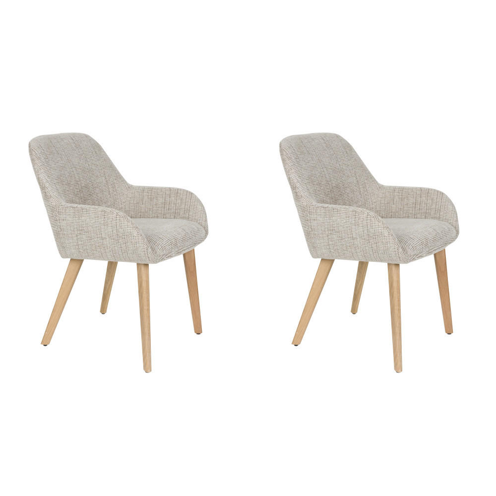 ESSZIMMERSTUHL Loua - Weiß - 59/59/82.5 cm - 2er-Set - Weiß, Textil (59/82.5/59cm)