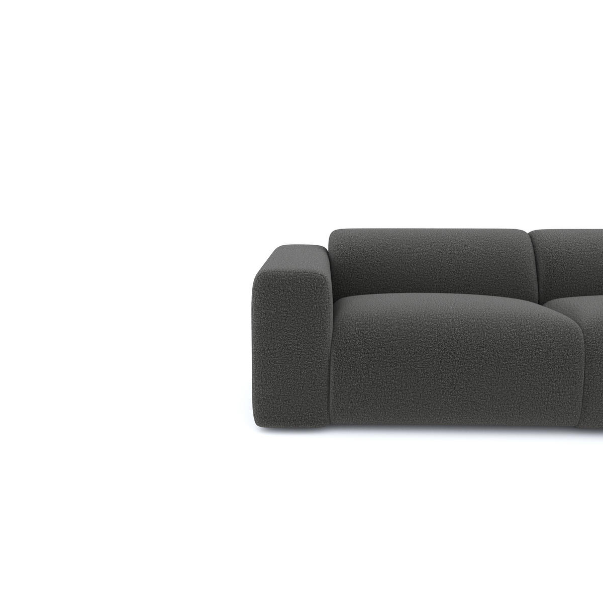 ECKSOFA RECHTS Bouclé-Stoff Graphitgrau 280cm - Graphitfarben/Grau, Textil (280/165cm) - Sia Home