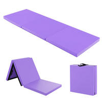 ÜBUNGSMATTE Violett - Lila, Leder (60/180cm) - COSTWAY