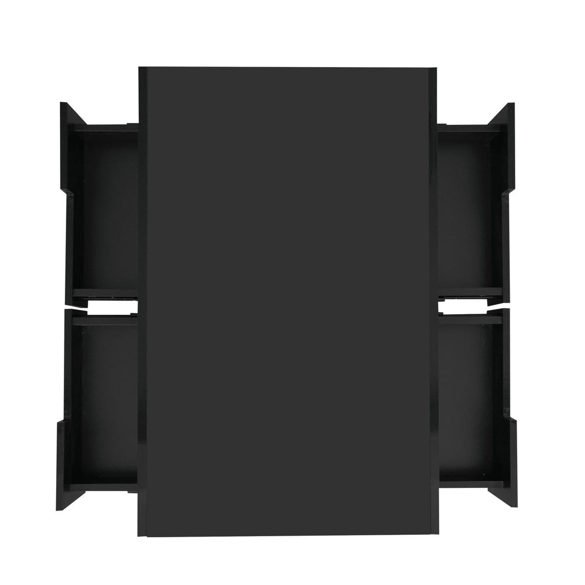COUCHTISCH 80/50/36 cm in Schwarz aus Spanplatte mit LED-Lichtleiste und Hochglanzoberfläche - Schwarz, Holzwerkstoff (80/50/36cm) - OKMYHOME