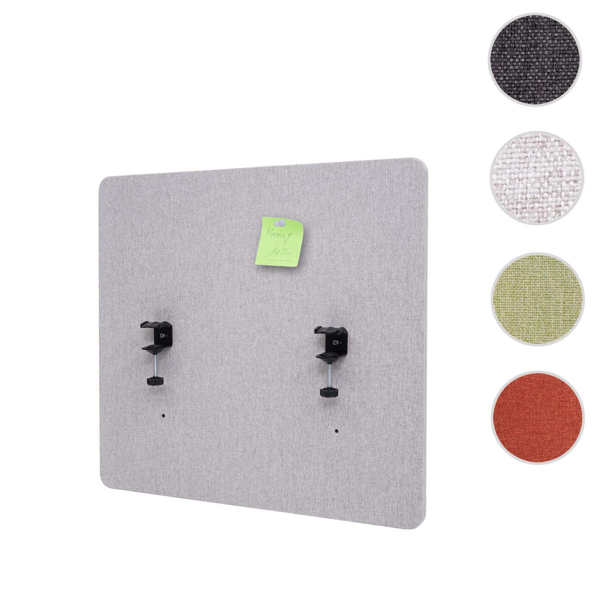 AKUSTIK-TISCHTRENNWAND Grau - Grau, Textil (65/60/2cm) - MCW
