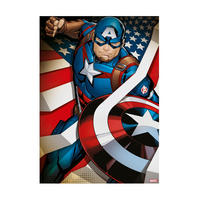 LEINWANDBILD Marvel Captain America - Leinwand 50x70cm - Multicolor, Holzwerkstoff (70/50cm) - Marvel