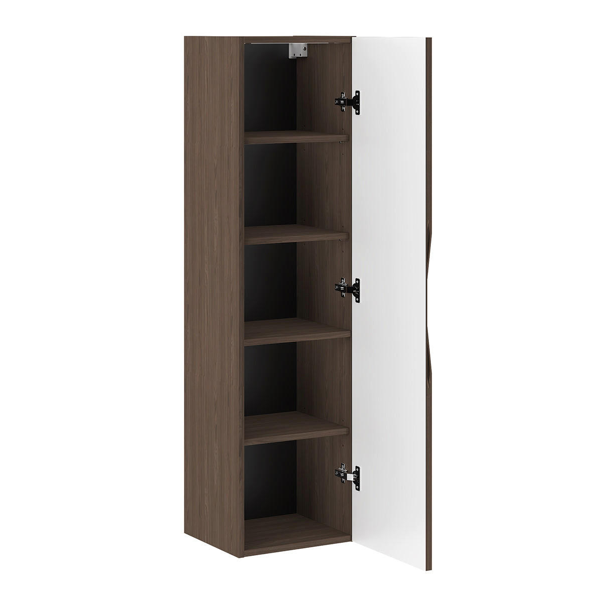 ZÁVESNÁ SKRINKA Siena Drevo a čierna farba - čierna, kompozitné drevo (34.5/130/31.8cm) - Petits-meubles