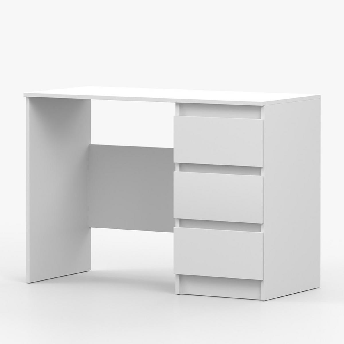 SCHREIBTISCH SOLO, Kinderzimmer, Kinderschreibtisch Kinderzimmertisch 110 cm Weiß/Weiß, grifflos - Weiß, Holzwerkstoff (110/78/50cm) - imoebel24