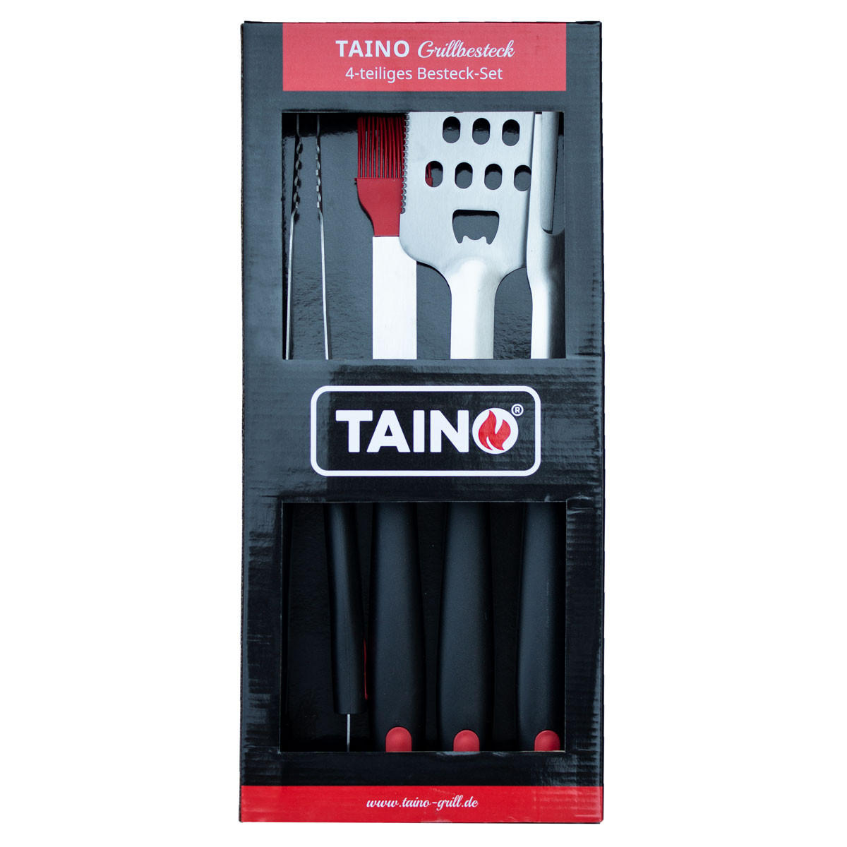GRILLBESTECK 4-teilig - Silberfarben, Metall (5/1/40.5cm) - TAINO