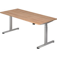 SCHREIBTISCH elektrisch Bluetooth & App XDLB 80/180/74 cm in Nussbaumfarben - Nussbaumfarben, Holzwerkstoff (80/180/74cm) - bümö