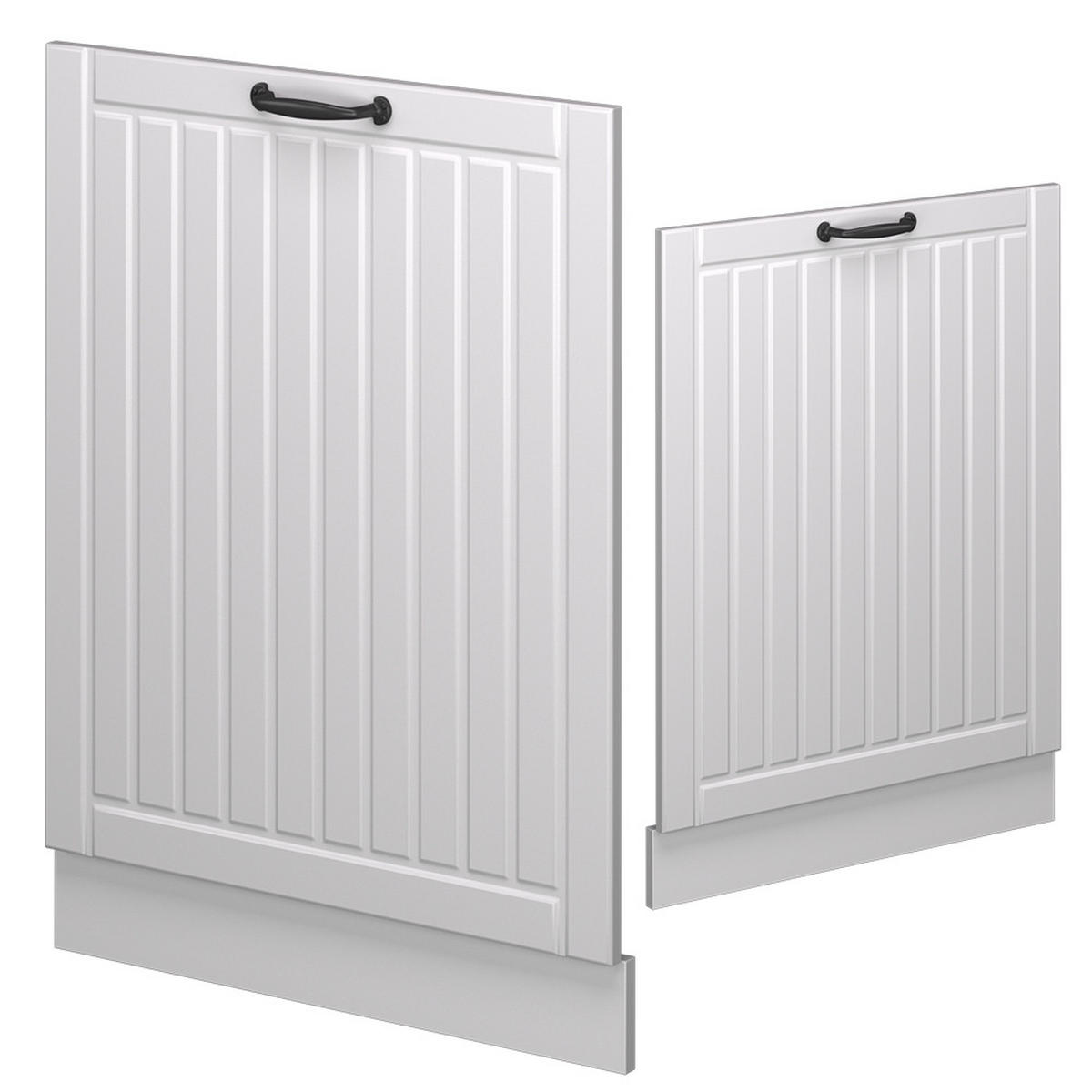 GESCHIRRSPÜLBLENDE Fame-Line Weiß Landhaus 60 cm , AP Eiche - Weiß, Holzwerkstoff (60/81.8/1.6cm) - Vicco