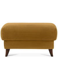 HOCKER GUSTAVO II, Gelb - Gelb/Braun, Holz/Holzwerkstoff (92/49/92cm) - KONSIMO®