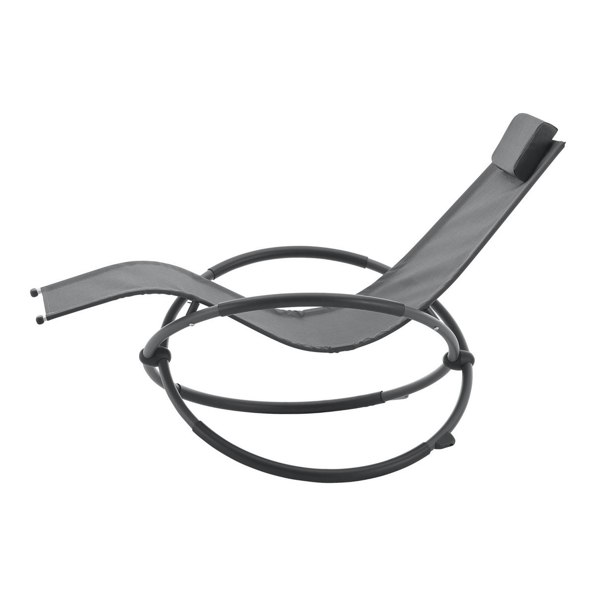 SCHAUKELLIEGE Pulsano - Dunkelgrau, Metall (166/86/74cm) - [en.casa]