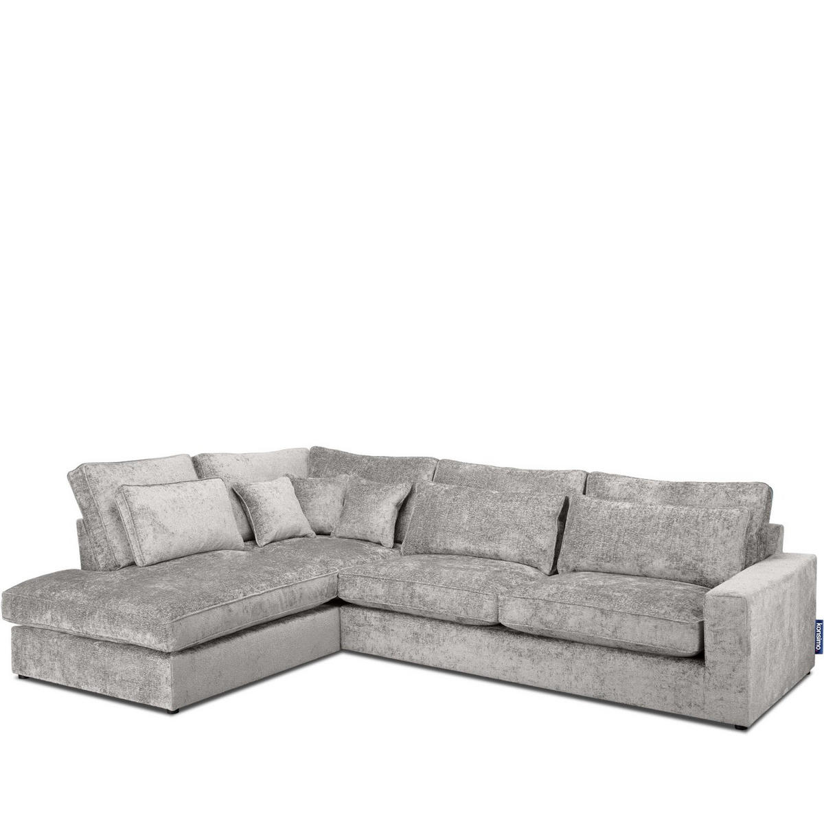 ECKSOFA LINKS IMPERA Modern 4/5 Sitzer, Hellgrau - Hellgrau, Textil (314/224cm) - KONSIMO®
