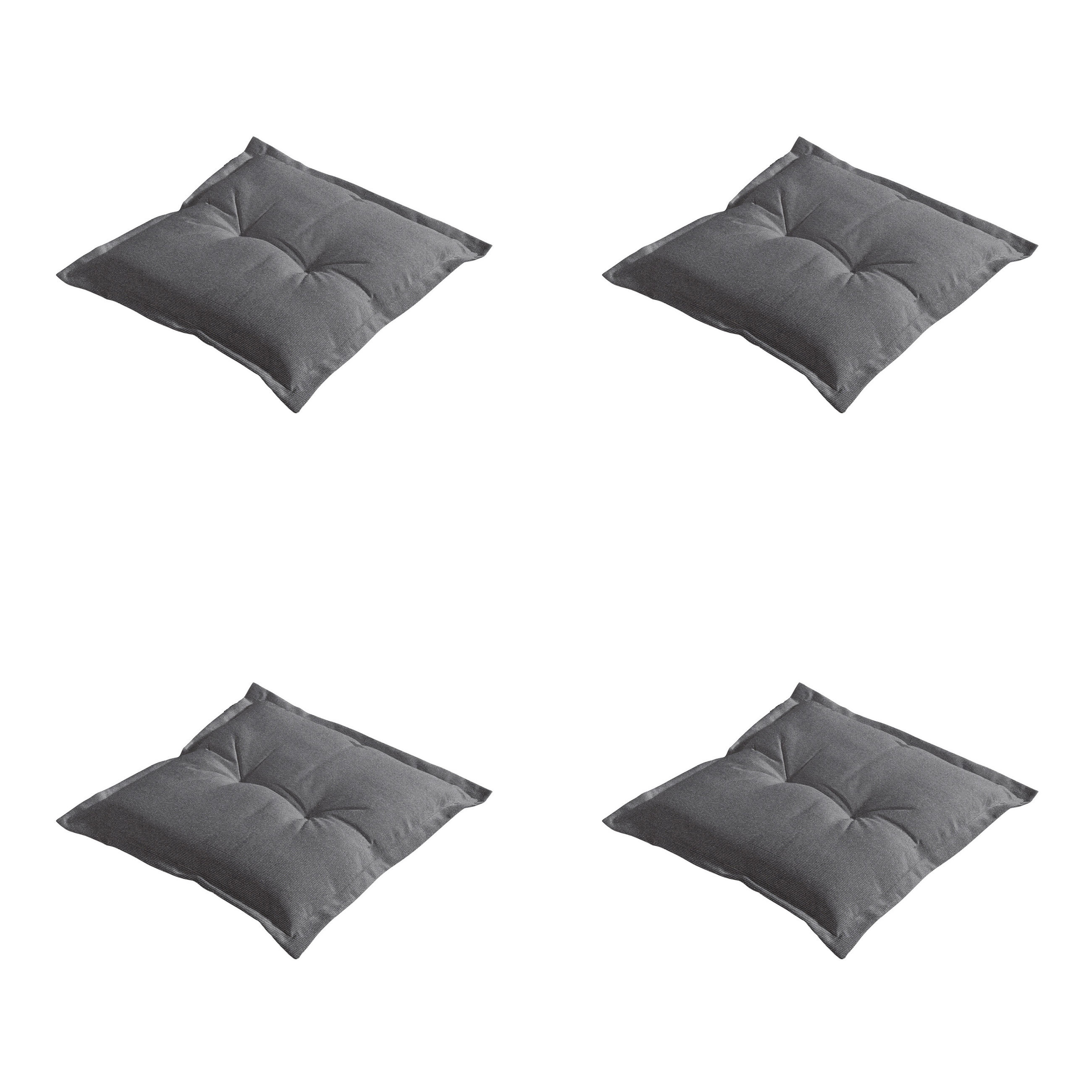 SITZKISSEN Manchester - Grau - 50/50/7 cm - 4er-Set - Grau, Textil (50/7/50cm) - Madison