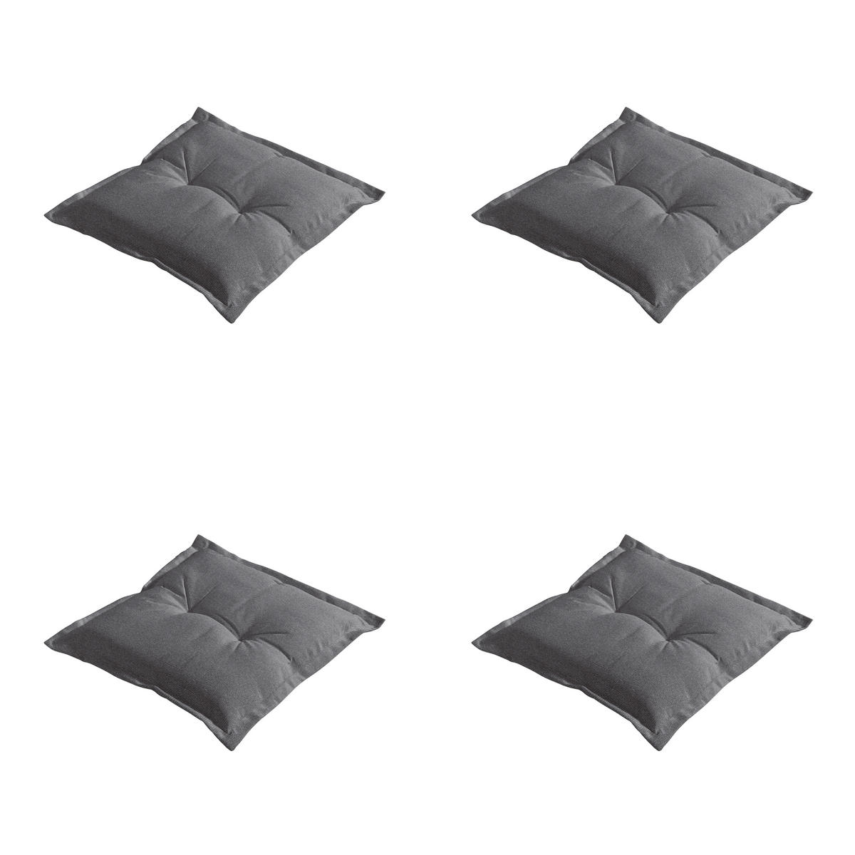 SITZKISSEN Manchester - Grau - 50/50/7 cm - 4er-Set - Grau, Textil (50/7/50cm) - Madison