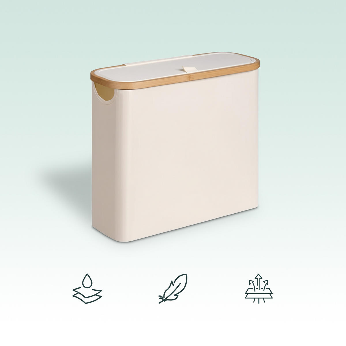 TOILETTENPAPIER-AUFBEWAHRUNG - Beige, Holz/Textil (43/38/17cm) - Relaxdays