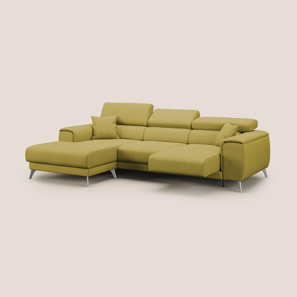 ECKSOFA LINKS Fusion - Gelb, Textil (260/102cm) - Divani.store