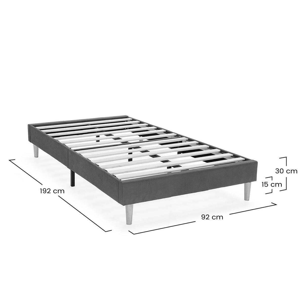 POLSTERBETT Bari 90x190 cm, Rot - Rot, Textil (190/90cm) - VS Venta-stock