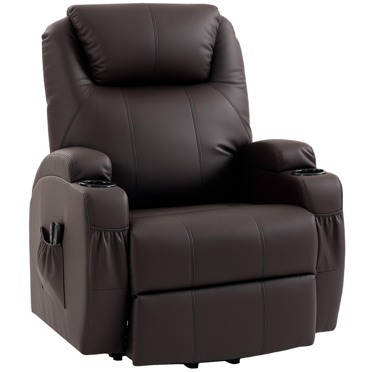 AUFSTEHSESSEL DE-06427 mit Aufstehhilfe, 150° neigbar, USB Braun - Haselnussfarben, Metall (83/107/95cm) - ComfortXL