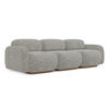 4-SITZER-SOFA Strukturstoff Stoff Beige - Beige/Braun, Holz/Textil (270/73/95cm) - Makamii