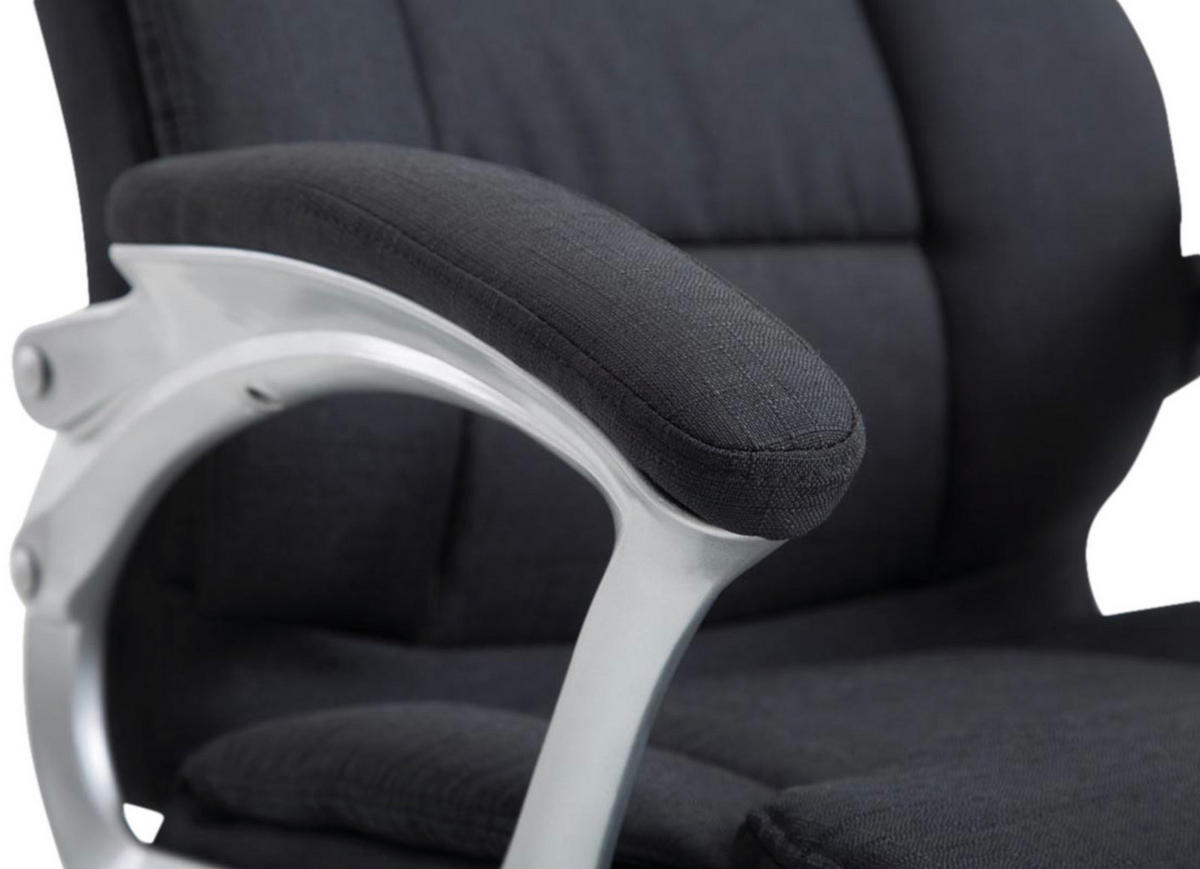 BÜROSTUHL Texum 2, Stoff Schwarz - Schwarz, Kunststoff/Textil (65/119/73cm) - TPFLiving