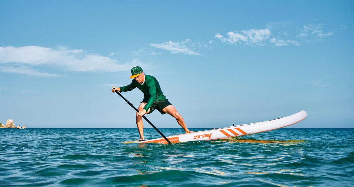 KAJAK-PADDEL 2 in 1 für Stand-Up-Paddle Board 165 - 210 cm verstellbar schwarz - Schwarz, Kunststoff (210/42/20cm) - Zray