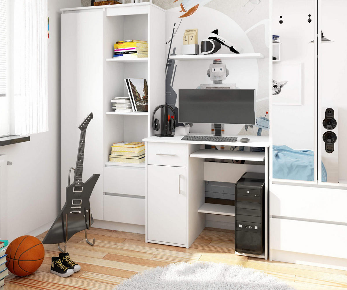 SCHREIBTISCH Weiß 74/90/50 - Weiß, Holzwerkstoff (50/90/74cm) - RAUMHIRSCH FURNITURE